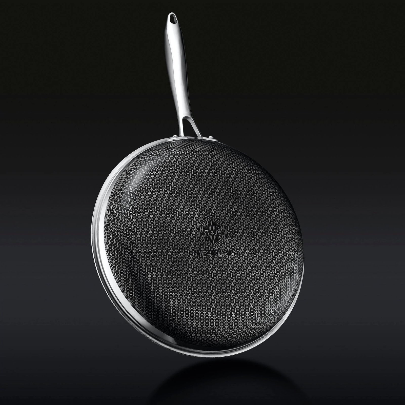 12-inch HexClad hybrid pan with glass lid